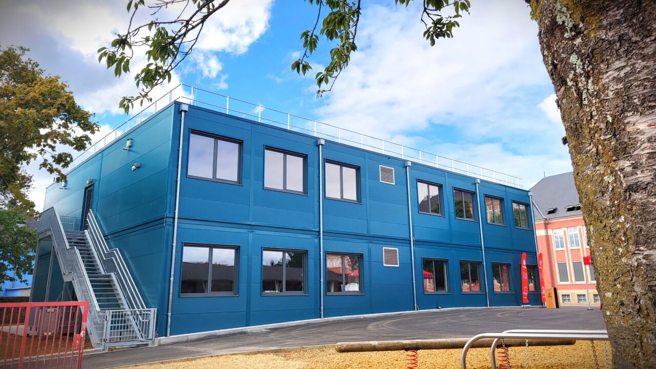 Bâtiment modulaire scolaire Modulair schoolgebouw Modular school building