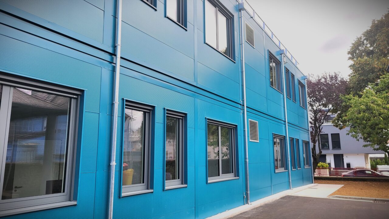 Bâtiment modulaire scolaire Modulair schoolgebouw Modular school building