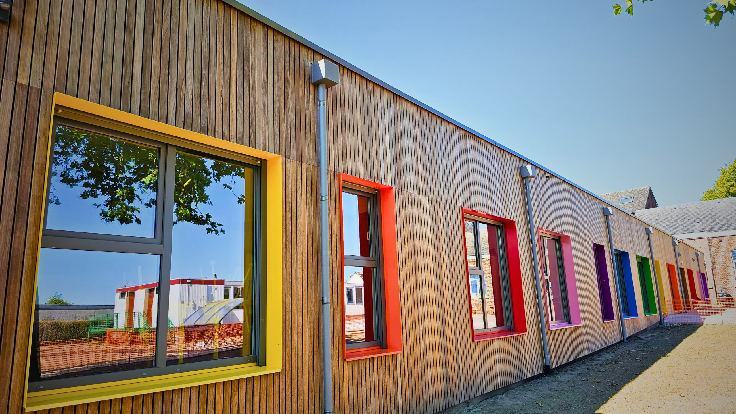 Bâtiment modulaire scolaire Modulair schoolgebouw Modular school building