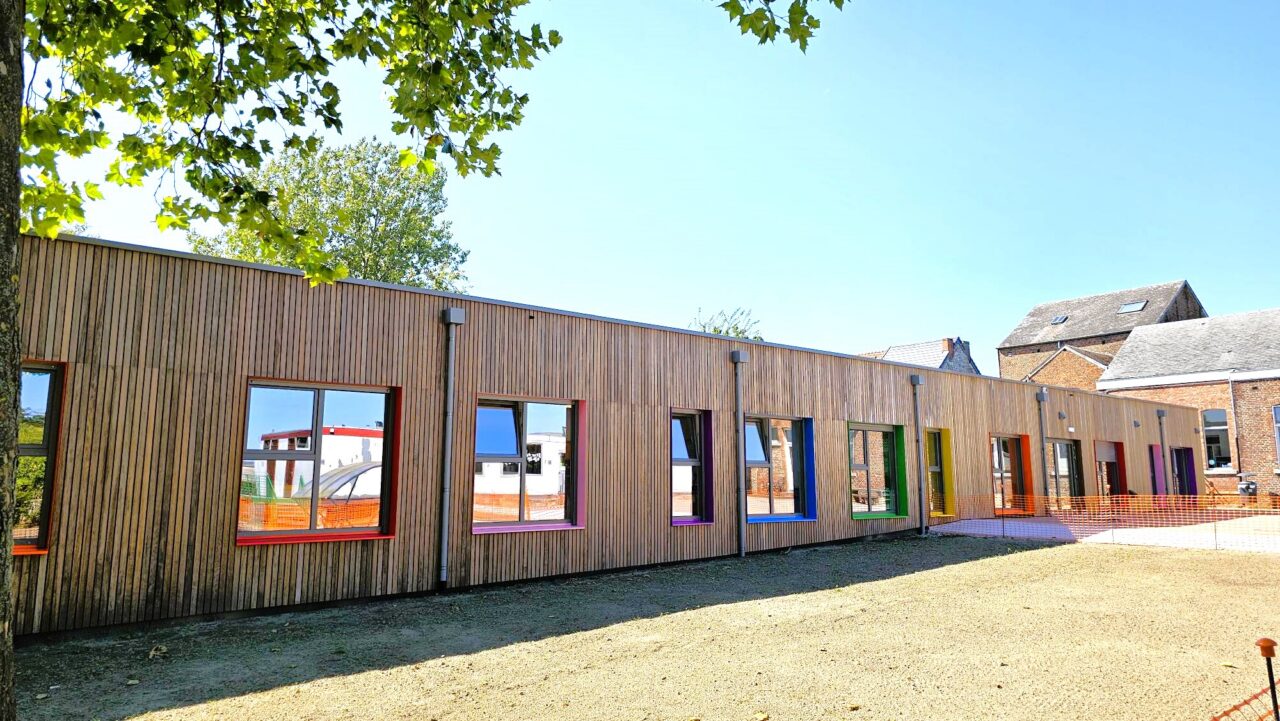 Bâtiment modulaire scolaire Modulair schoolgebouw Modular school building