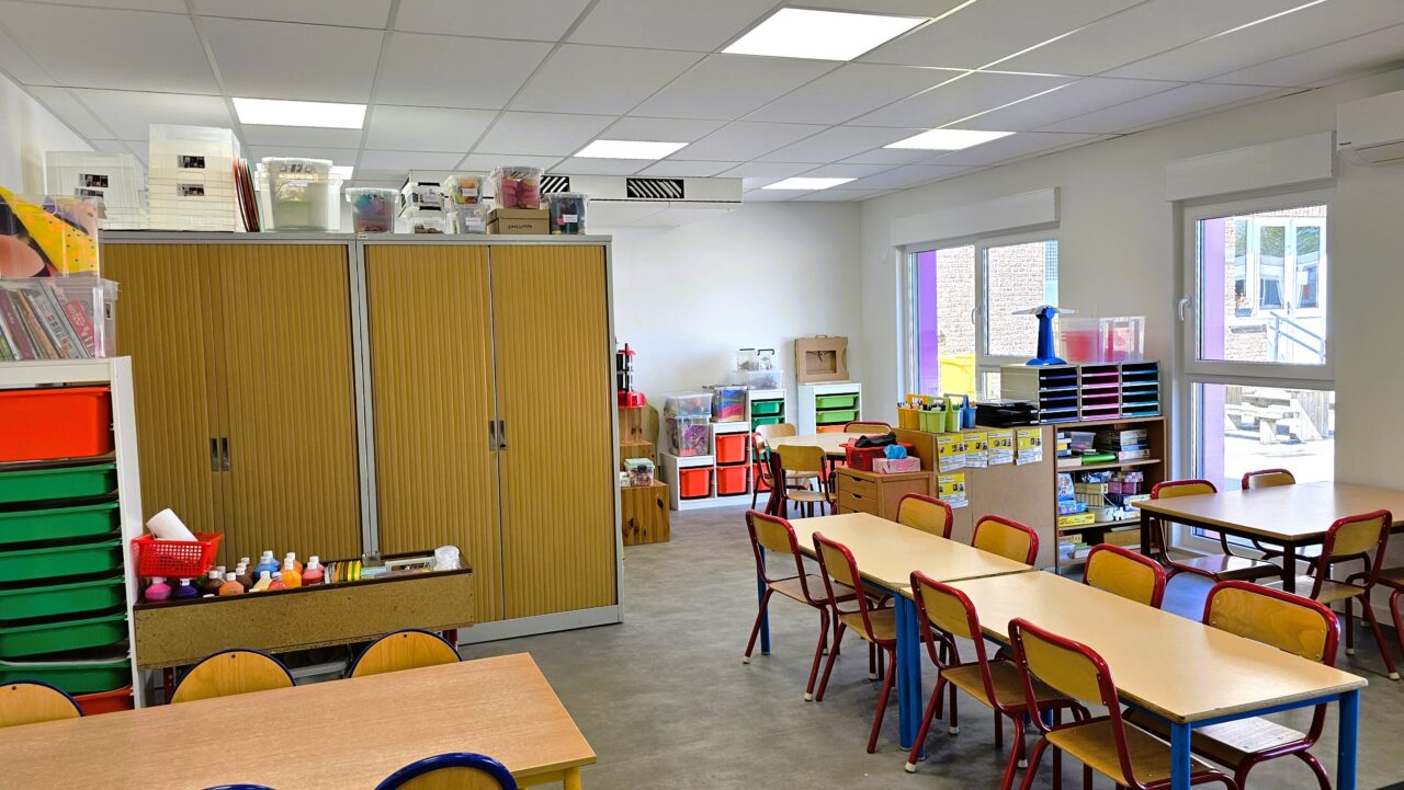 Bâtiment modulaire scolaire Modulair schoolgebouw Modular school building