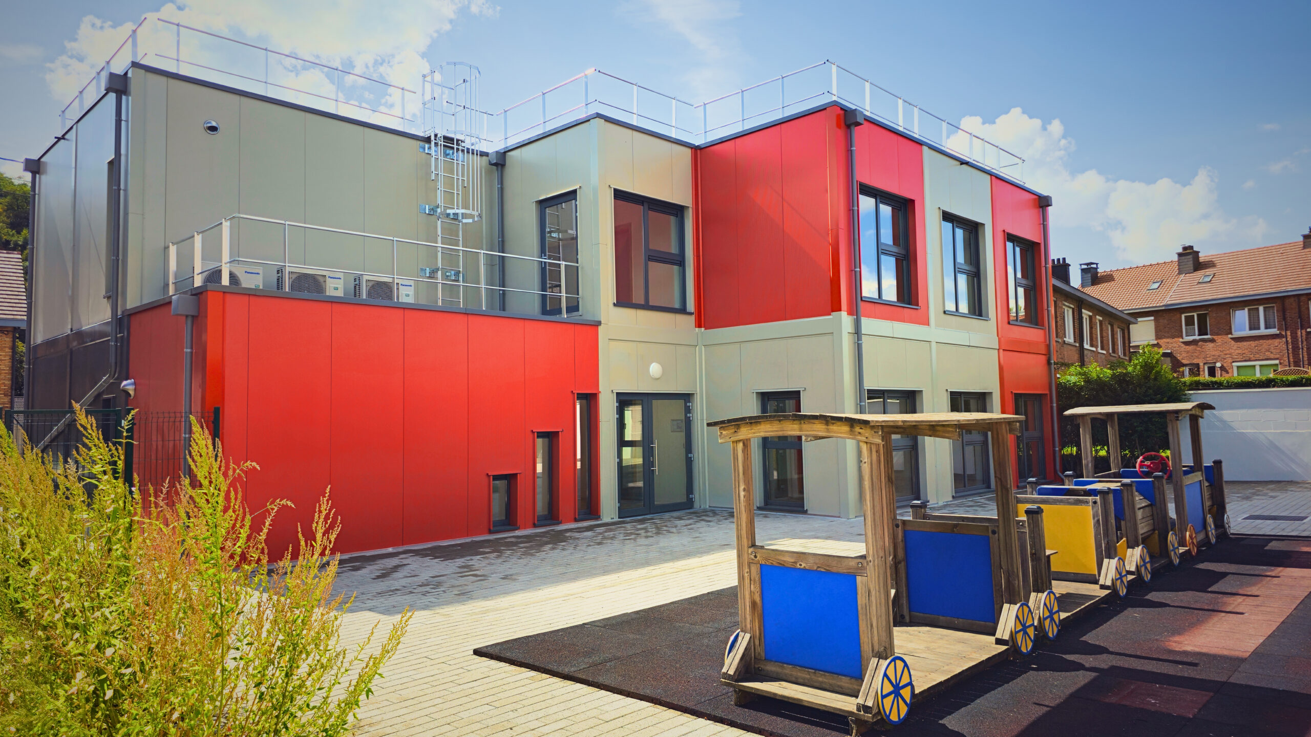 Bâtiment modulaire Modulair schoolgebouw Modular school building