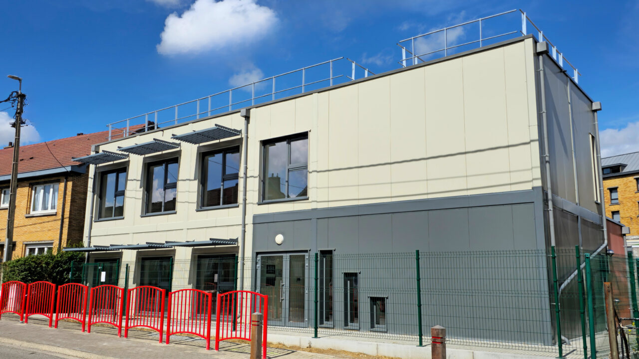 Bâtiment modulaire Modulair schoolgebouw Modular school building